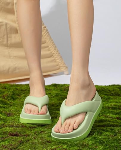 Platform Flip Flop for Women Slip-On Thong Slippers with Arch Support Summer Beach Sandals Comfy Outdoor Walking Shoes2