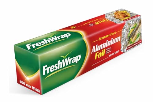 Foil paper Roll: 300mm x 45cm heavy-duty aluminium foil perfect for cooking baking grilling and food storage. (2300 cm 1 square meter) foil paper