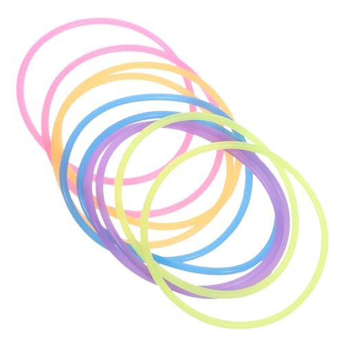 Mikikit 10pezzi Braccialetti in Silicone Fosforescenti Illuminano Al Buio Accessori Anni Braccialetti Al Neon Per Festa Decorazioni Luminose