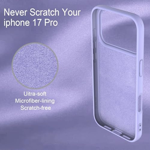 Image of Back Cover Compatible with iPhone 17 Pro Max Case Liquid Silicone Full Protection Shock Proof Back Cover for iPhone 17 Pro Max (Purple)
