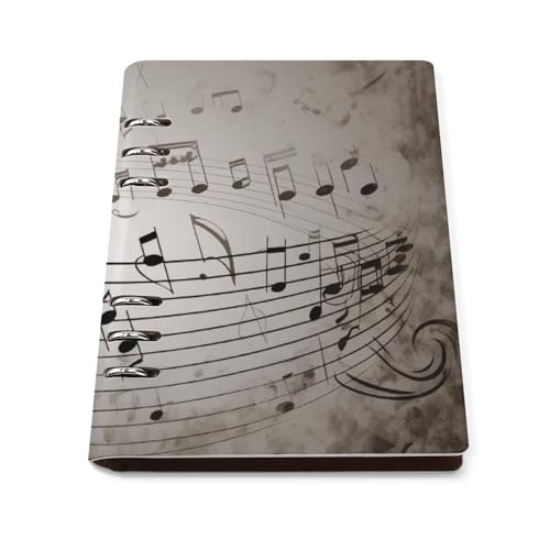 Carnet de notes de musique rechargeable A5 étanche avec papier ligné