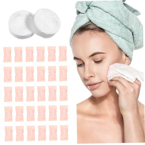 Hemobllo 100Piezas Toallas Faciales Comprimidas Desechables Portátiles de Limpieza Facial Rápida y Efectiva y Prácticas Camping y Emergencias