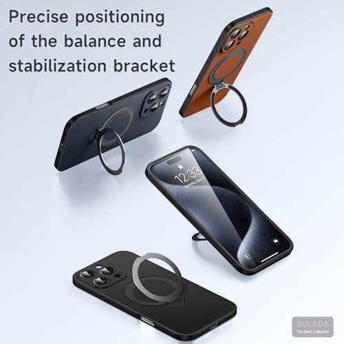 Étui cuir iPhone 16 Pro Max doté d'une béquille et protection complète 360