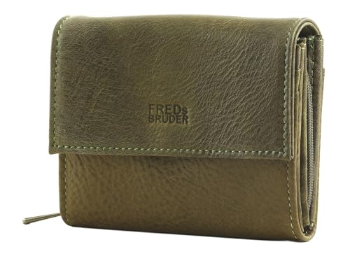 Portefeuille Flap Olive FREDsBRUDER My Old Friend en cuir souple