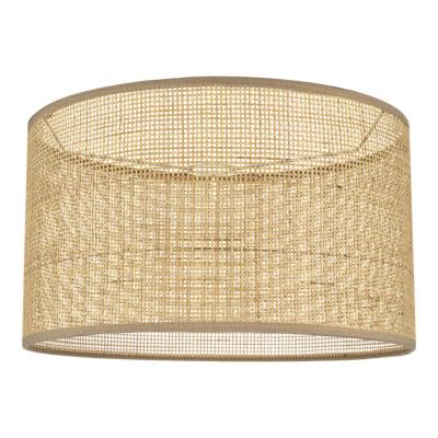 GoodHome Abat-jour rond 40 cm métal et rotin Kpezin