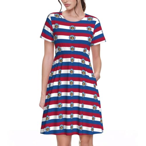 Robe d'été Missouri State Flag courte pour vos sorties et weekend