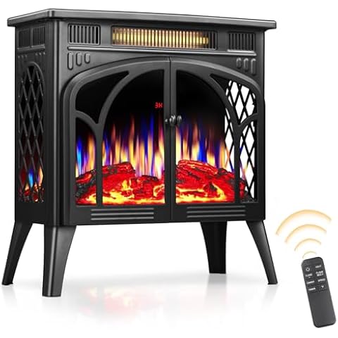 Electric Fireplace Heater Portable Electric Fireplace Heater Indoor,Black Cover