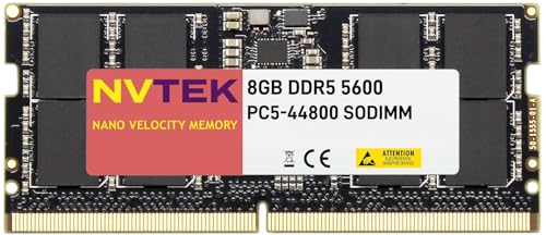 Image of 8GB 1X8GB DDR5 5600MHz PC5-44800 1Rx8 1.1V CL46 262-PIN Non-ECC Unbuffered SODIMM NVTEK Laptop PC Memory