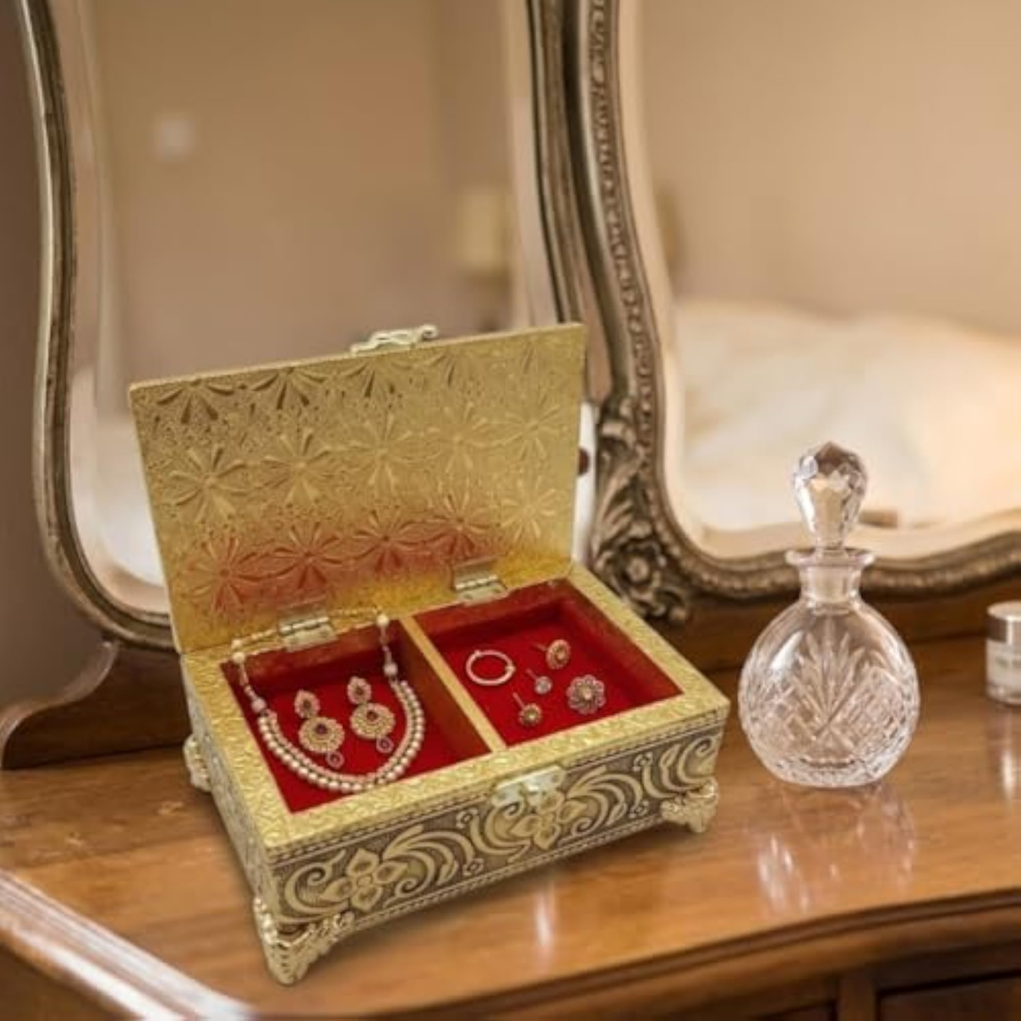 Traditional Decorative Mukhwas Container for Jewellery & Trinkets