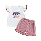 Matériau : ensemble pour filles, fabriqué en 95 % coton, 5 % polyester, léger, sans danger pour la peau et facile à laver ; ne vous inquiétez pas qu'il nuise à la peau de vos enfants