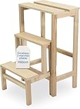 ROBUSTESSE ET LÉGÈRETÉ - Construit en bois de hêtre de haute qualité, notre tabouret marche pied bois supporte jusqu'à 100 kg tout en étant facilement transportable.