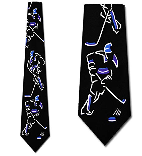 Three Rooker Hockey Ties Player Images Necktie Black Blue Mens #TOP1