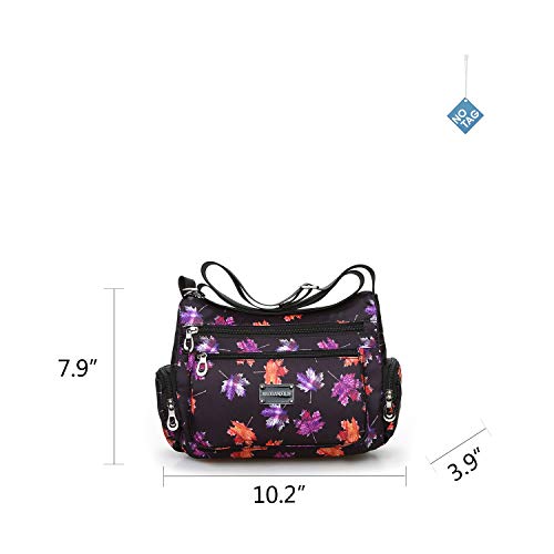 Image of NOTAG Crossbody Bags for Women Nylon Shoulder Bag Floral Multi-Pocket Purses and Handbags