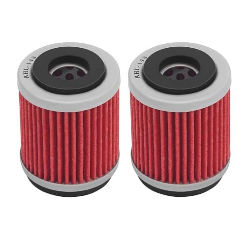 Image of AHL 143 Oil Filter 3UH-E3440-00 Compatible with Yamaha TTR125LE 124 2017 TTR225 225 2000-2004 TTR230 223 2005-2017 2020 TW125 125 1999-2004 TW200 196 2007-2020 XC125TR Cygnus R 125 1995-2003,2 pack