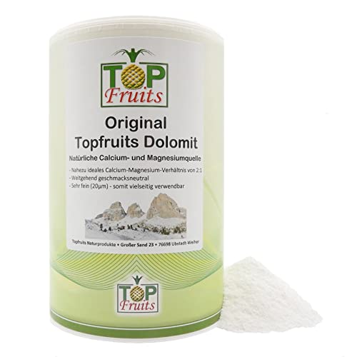 Topfruits Original Dolomit, 800g, CAMaG extrafeines Pulver, natürliche Calcium- & Magnesiumquelle Cover