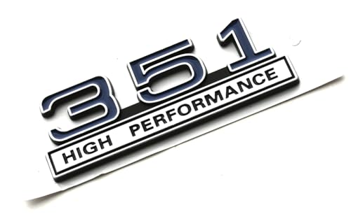 Image of 2pcs 351 5.8 Liter Engine High Performance Emblems Badge 3D Decals Stickers Cars Trucks (Chrome Blue)