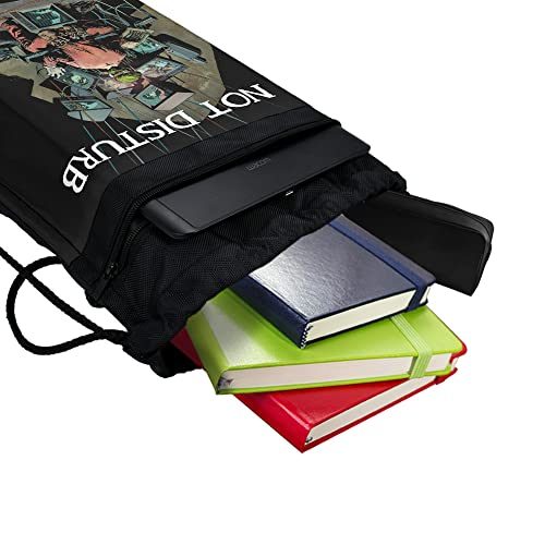 LOGOVISION Batman Do Not Disturb The Joker Drawstring Backpack Sports Bag Sackpack 17" x 13", Perfect for Gym, Yoga or Practice4