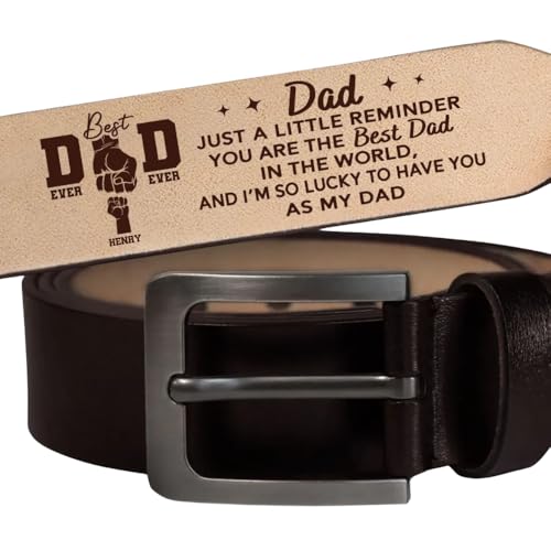 Just A Little Reminder You Are The Best Dad In The World, Personalized Leather Belt for Father's Day - I'm So Lucky To Have You As My Dad, Custom Belt for Men, Gift for Dad, Daddy, Grandpa, Birthday