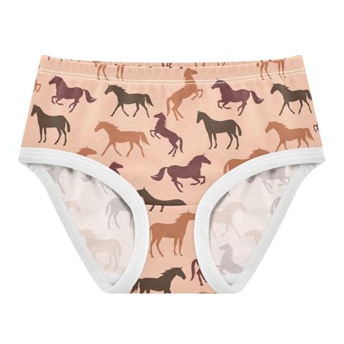 Little Girls Horse Underwear Soft Cotton Kids Panties in Sizes 2/3t, 4t, 5t, 6 and 8