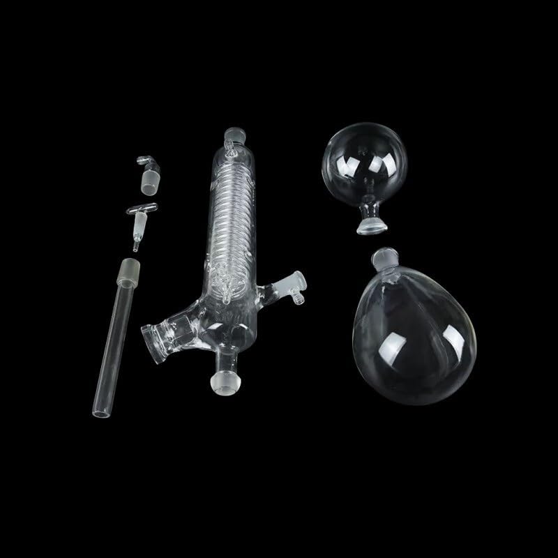 Complete Rotary Evaporator Accessories Set for IKA RV8/RV10-1000ml Glassware Condenser, Flask, and Replacement Parts