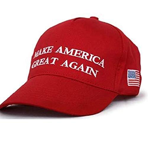 Make America Great Again Hat MAGA Donald Trump Slogan with USA Flag Cap Adjustable Baseball Hat Red