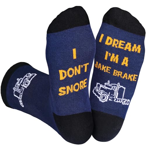 Veachog Truck Driver Gifts for Men Dad Grandpa Socks - Funny Trucker Gifts for Truck Drivers Dad Grandpa Birthday Gift Truck Socks for Men