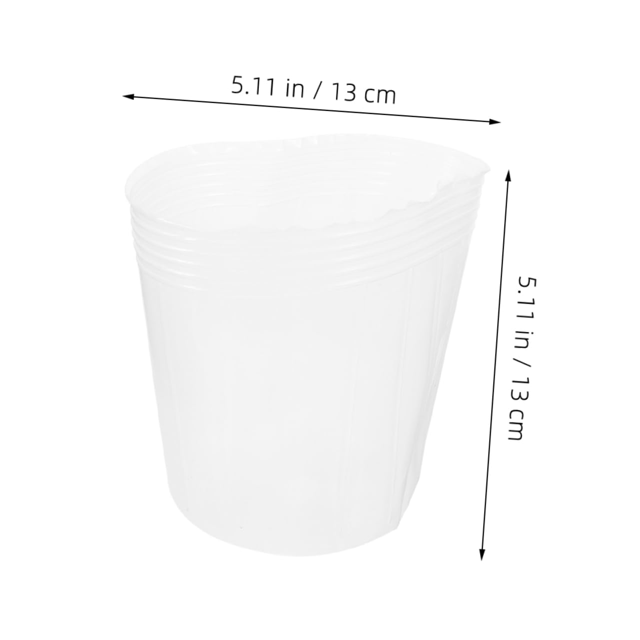 Sosoport Plastic Plant Pot Liner 10 Pack Rectangle Flowerpot Liner for Plant Pots 7.5 Inches Root Breathing Easy Replacement