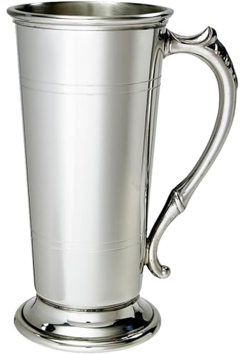 I LUV LTD Estaño Jarro 1 Pinta Cerveza en Forma de Vaso Puro Pesado Indicador Cerveza Jarro Posibilidad de Grabado Regalos Personalizados para Hombres y Mujeres