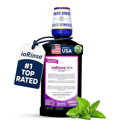 ioRinse RTU Halitosis Mouthwash for Fresh Breath, Dentists' Top Choice, Alcohol Free & Fluoride Free...