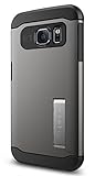 Spigen Slim Armor Galaxy S6 Edge Case with Air Cushion Technology and Hybrid Drop Protection with Kickstand for Samsung Galaxy S6 Edge (2015) - Gunmetal