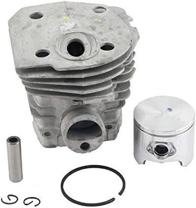 Farmertec 44MM Cylinder Piston Compatible with Husqvarna 340 345 350 WT Ring Pin Circlip 537 25 30 02