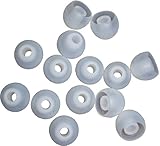 xcessor ricambio di alta qualita auricolari earbud/earpad in silicone 7 paia (set da 14 pezzi). compatibile con la maggior auricolare cuffie marche. taglia: grande (l). trasparente