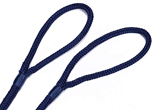 1/4" Fender Line For Boats 2 Pack- Double Braided Nylon 6 Feet Marine Rope - Navy #TOP2