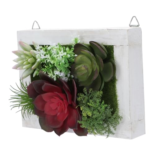 Alipis 1pièce Cadre Mural avec Plantes Artificielles Décoration De Imitation pour Intérieur Et Extérieur Style