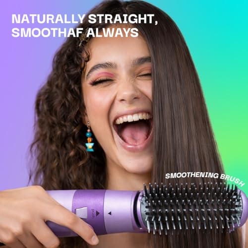 Image of Bombae Hairess Pro 5-in-1 Hair Multistyler for Women | 1000W Hot Air Brush with Ionic tech & Curling Styler with Auto Wrap and Bi-directional Curls |Blow Dry, Curl, Smooth & Volumise | 3 Heat Settings | Interchangeable Styling Attachments