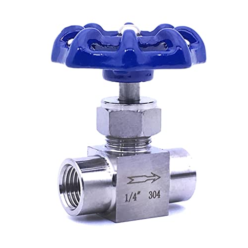 EDFMGH 1pcs Stainless Steel Female Thread Needle Valve, 1/8