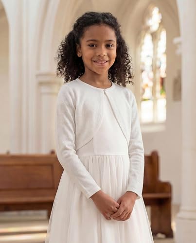Image of BOLEROSE Girls Long Sleeve Sparkle Cardigan Childrens Kids Bolero Shrug