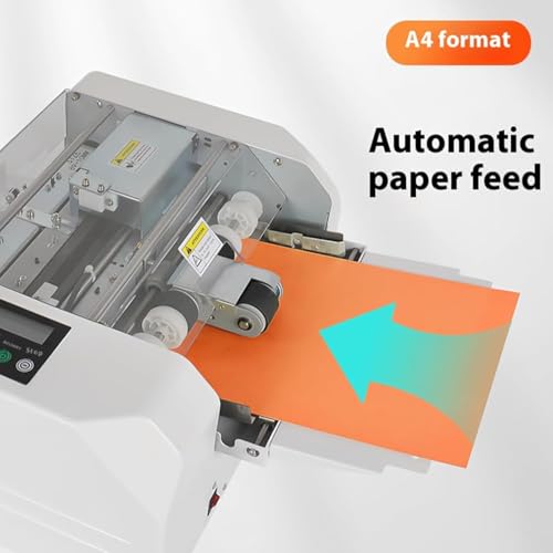 Macchina elettrica per Il Taglio di Biglietti da Visita - Taglierina per Nomi con Protezione di Sicurezza, Alimentazione Automatica della Carta, 4000 Biglietti/Ora, Rilegatura Formato A4