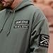 Grunt Style Name Tape Men's Pullover Hoodie (Military Green, XLarge)