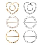 6 Stück T Shirt Clips Schal Ring Clip Damen Metall Gürtelschnalle Seidenschal Ring Kleidungs Eckknopf Schalring Tuchring T Shirt Krawattenklammern Hemd Taillenmieder Clips Kleidungsring Wickelhalter