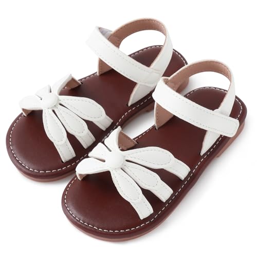 Happy Cherry Sandales pour Petites Filles Sandale d'été Chaussures Plates en cuir PU Enfant Fille Extérieur EU 24