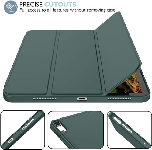 Image of TechTrendz for iPad Air 11 inch Cover M3 /M2 (2025 /2024) Case with Pencil Holder, Smart Cover with Protective Trifold Stand, Auto Wake /Sleep - Green