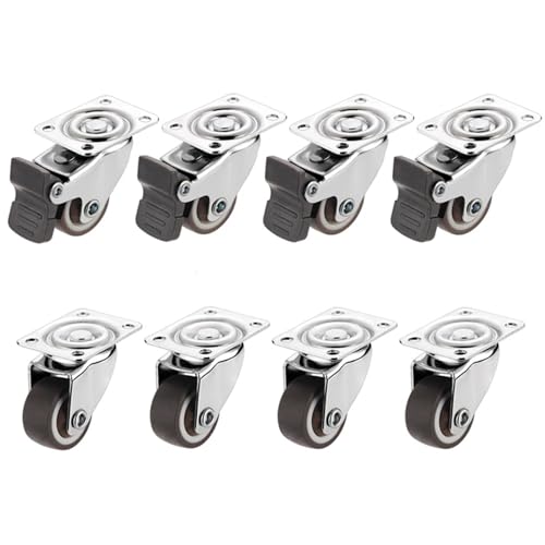 Roulettes de meubles pivotantes silencieuses sans rayure pour chariot et plateforme de transport