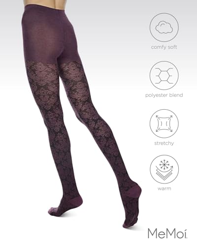 Image of MeMoi Baroque Patterned Cotton Blend Sweater Tights