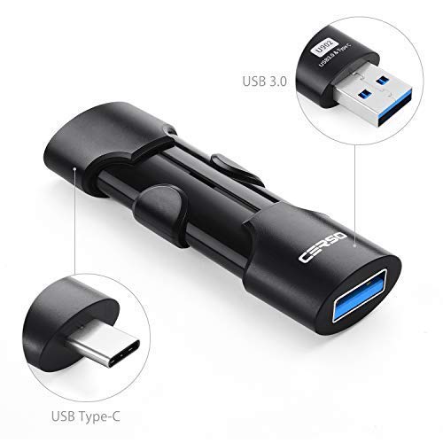 CERSO 64GB USB3.0 Type-C Flash Drive,Retractable Thumb Drive for MacBook Pro,Tablets,Cellphones,Cars and Other