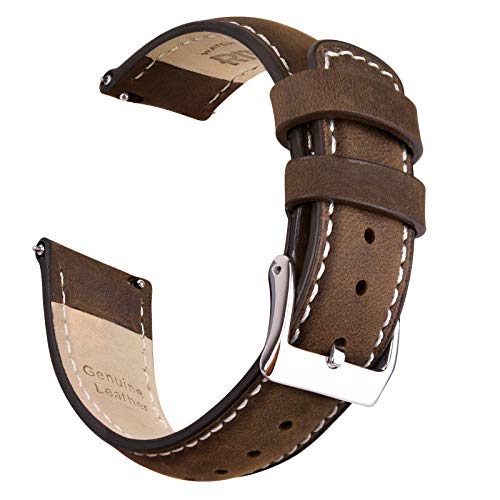 Image of Ritche Christmas Gift Quick Release Leather Watch Bands Genuine Watch Straps for Men Women Top Grain Leather Watch Strap, White Elephant Gifts, Stocking Stuffers for Men, Father's Day gifts