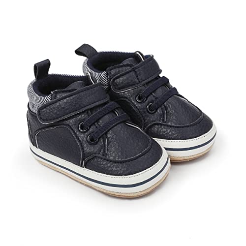 Image of E-FAK Baby Shoes Boys Girls Infant Sneakers Non-Slip Rubber Sole Toddler Crib First Walker Shoes