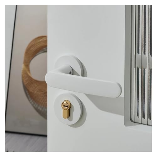 Cerradura de puerta para habitación interior de diseño moderno blanco 3