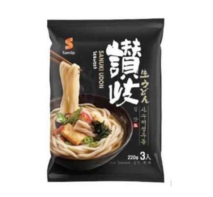Samlip Sanuki Udon - Seaweed Flavour (Soup Base Inc.) (Pack of 3) 672g