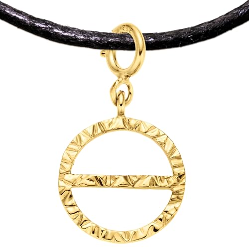 Agender Accessories Anhänger Charm mit Halsband von PRIDE Fashion Jewelry - Handgefertigter Schmuck, LGBT & Pride, Charms, Ideal für Halskette, Kette, Armband (Agender Schmuck, Silber Vergoldet)